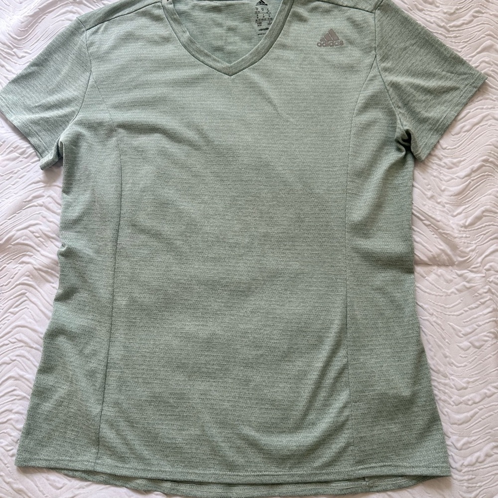 Adidas Green Fitted Short Sleeve T-Shirt